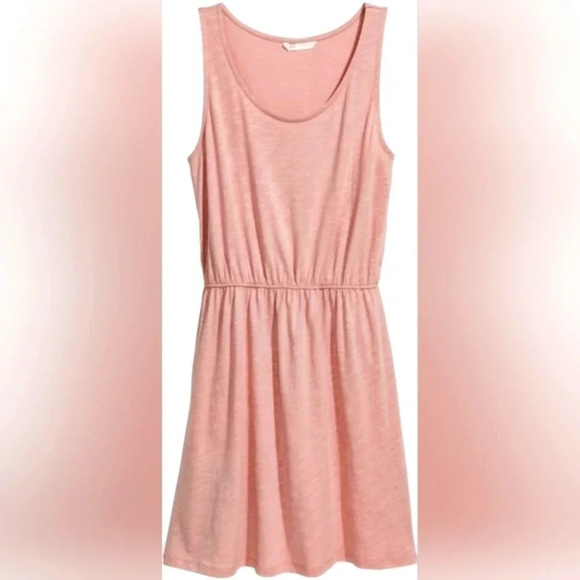 H&M Sleeveless Jersey Mini Dress, Color Pink Size Large - Picture 2 of 7